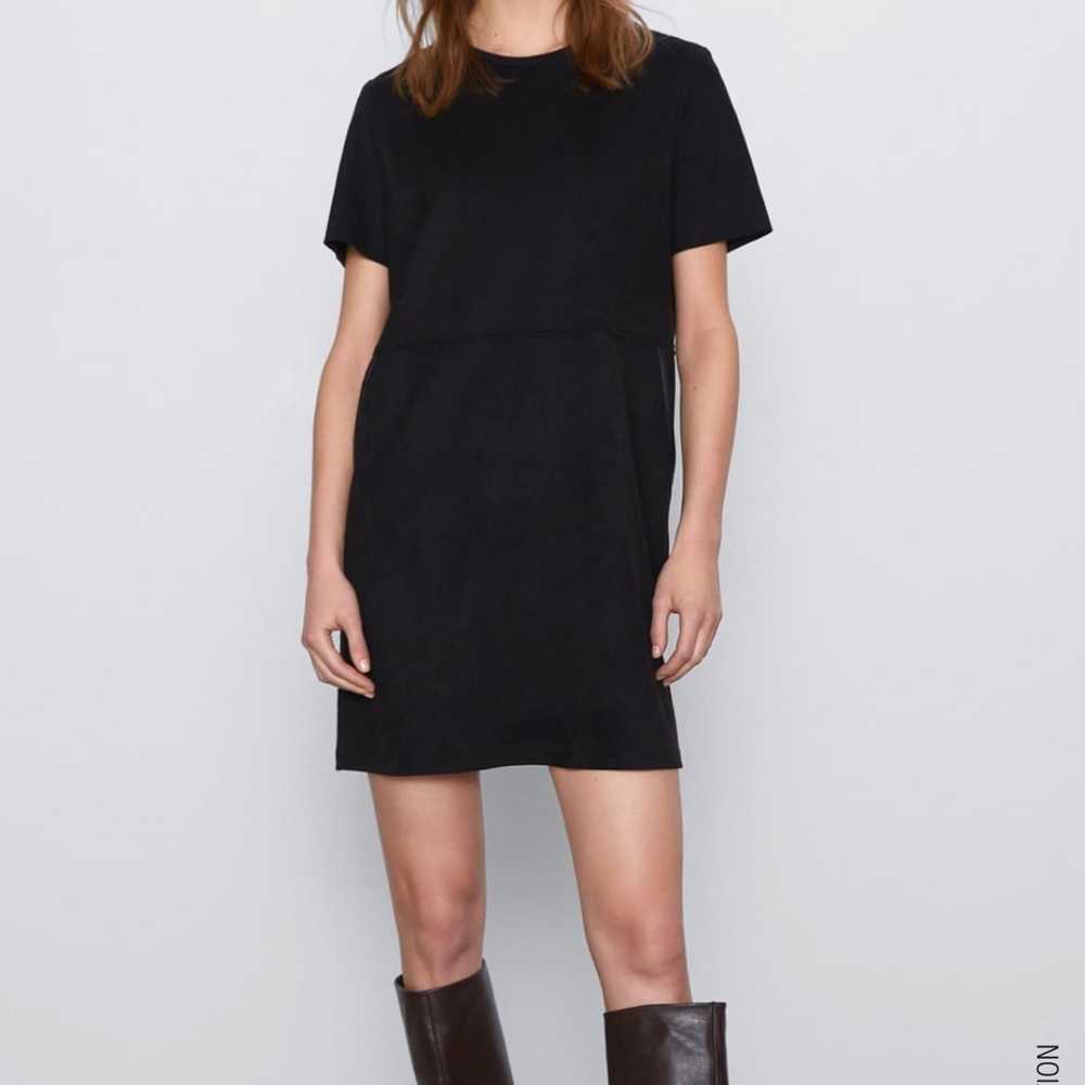 Faux Suede Dress